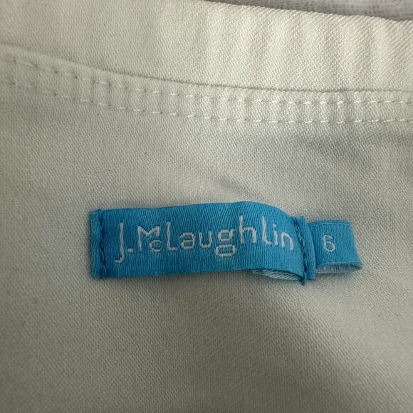 J.McLaughlin White Tiered Scalloped Skirt Size 6 - Picture 2 of 7